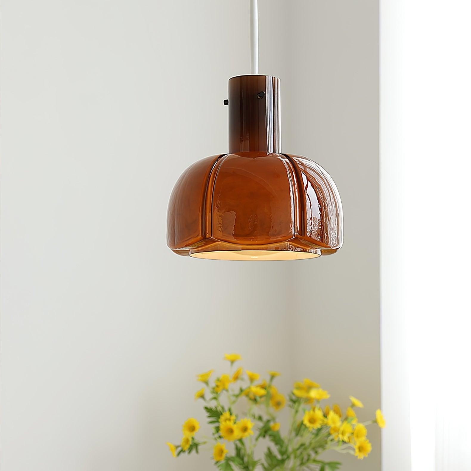 Medieval Style Glass Bud Pendant Lamp M457