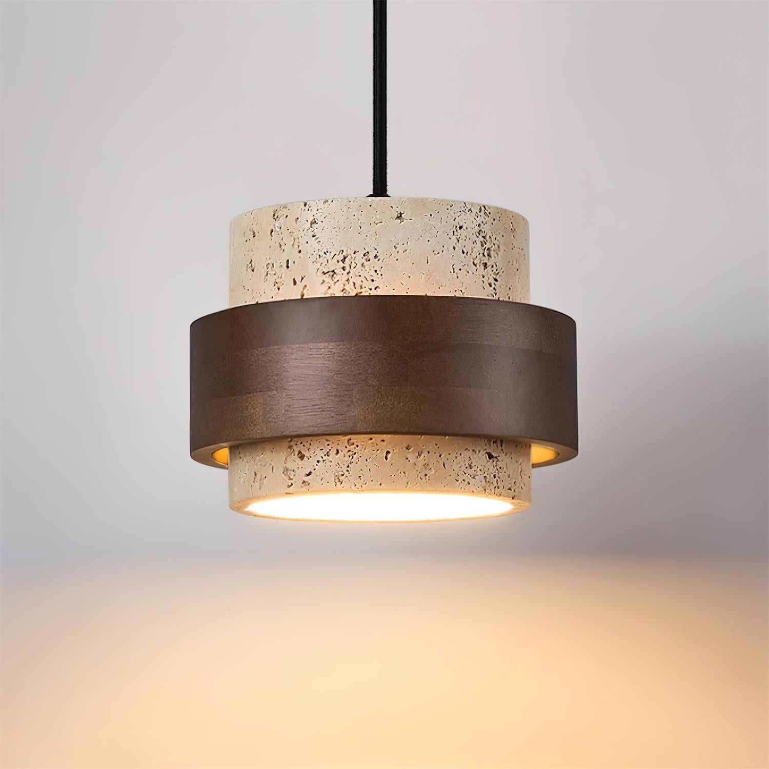 Cylinder Travertine Pendant Lamp M271