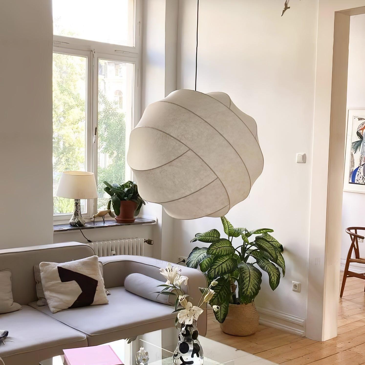 Wabi-Sabi Style Fiber Cocoon Pendant Lamp M505