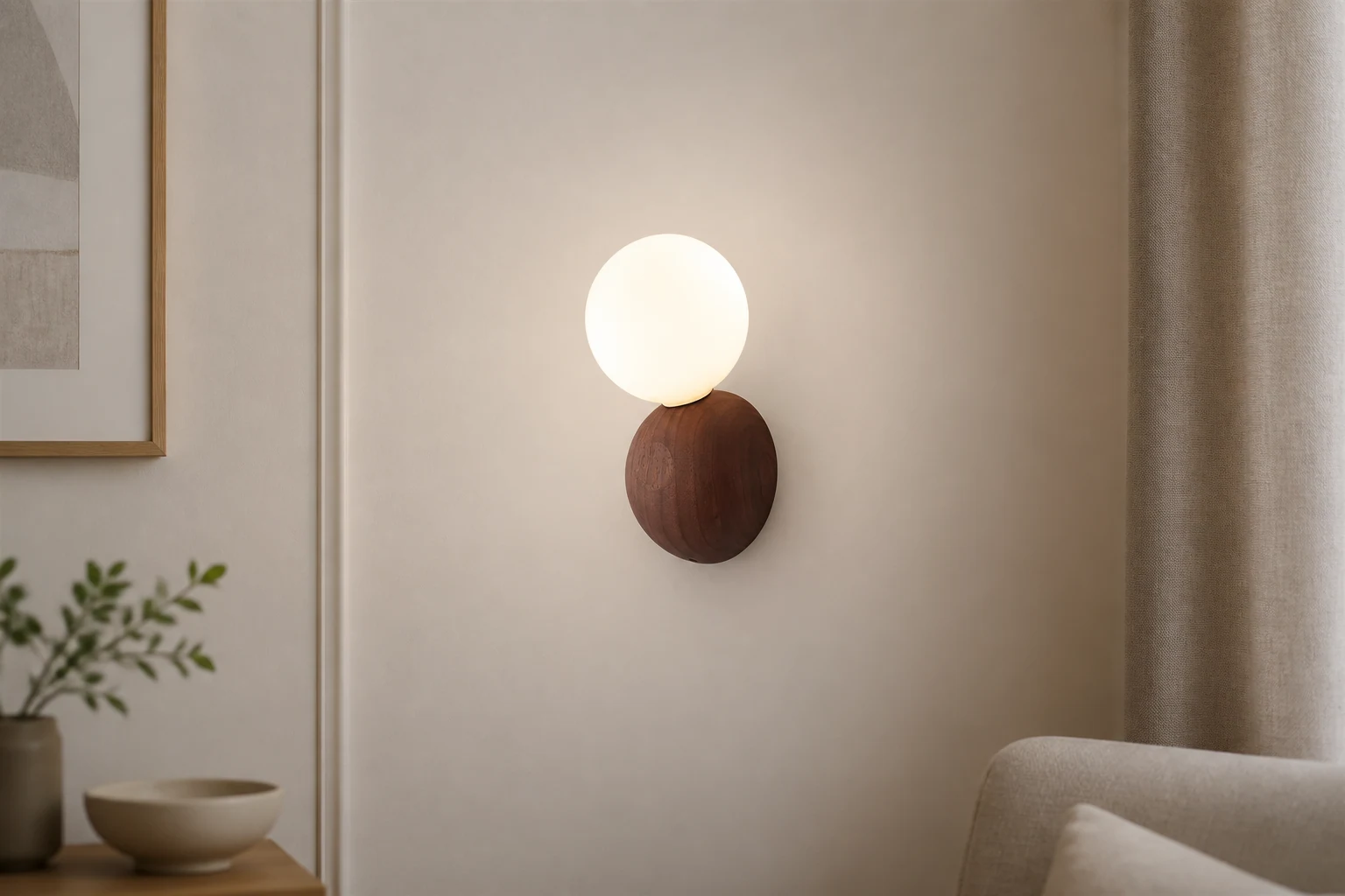 Lampa ścienna Ringo D35, lifestylowa scena pokoju