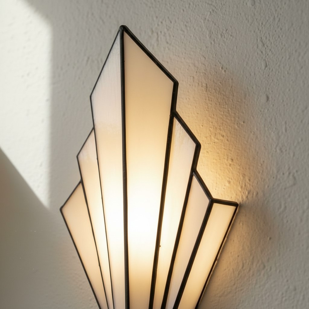 Kelsar Wall Light Featuring Hand-Cut Glass and Elegant Art Deco Design for Indoor Accent Lighting T645