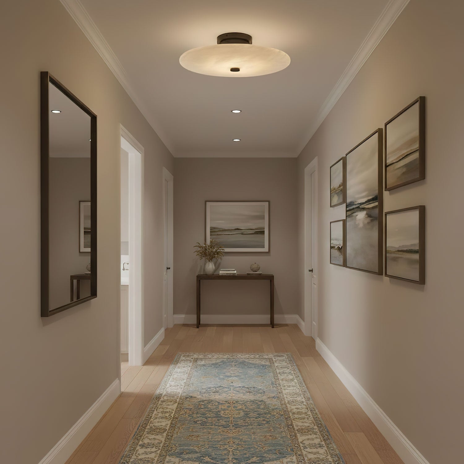 Ankeny Alabaster Ceiling Lamp D404