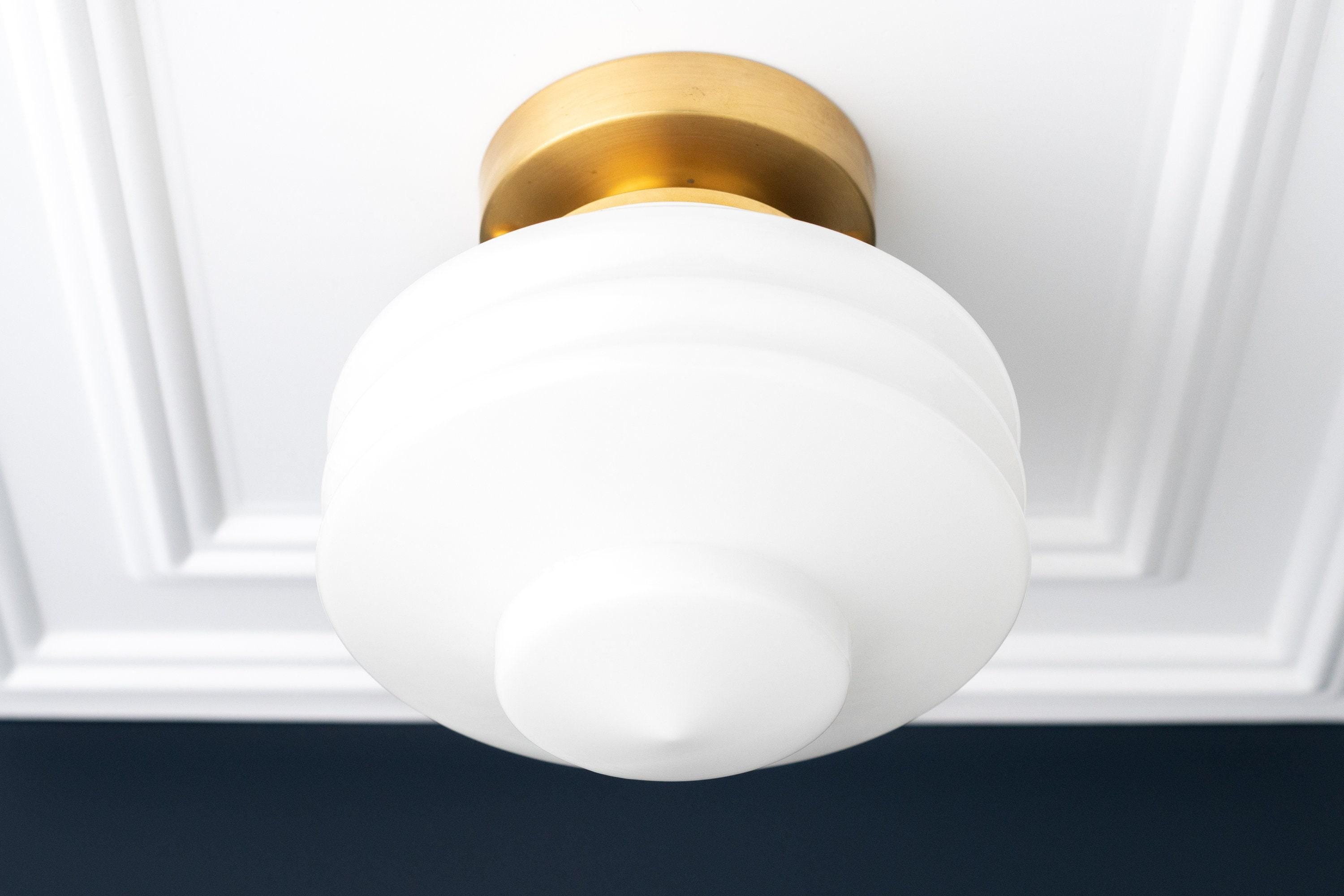 Geotower Glass Art Deco Ceiling Light - Glass Globe - Elegant Home Fixture T366