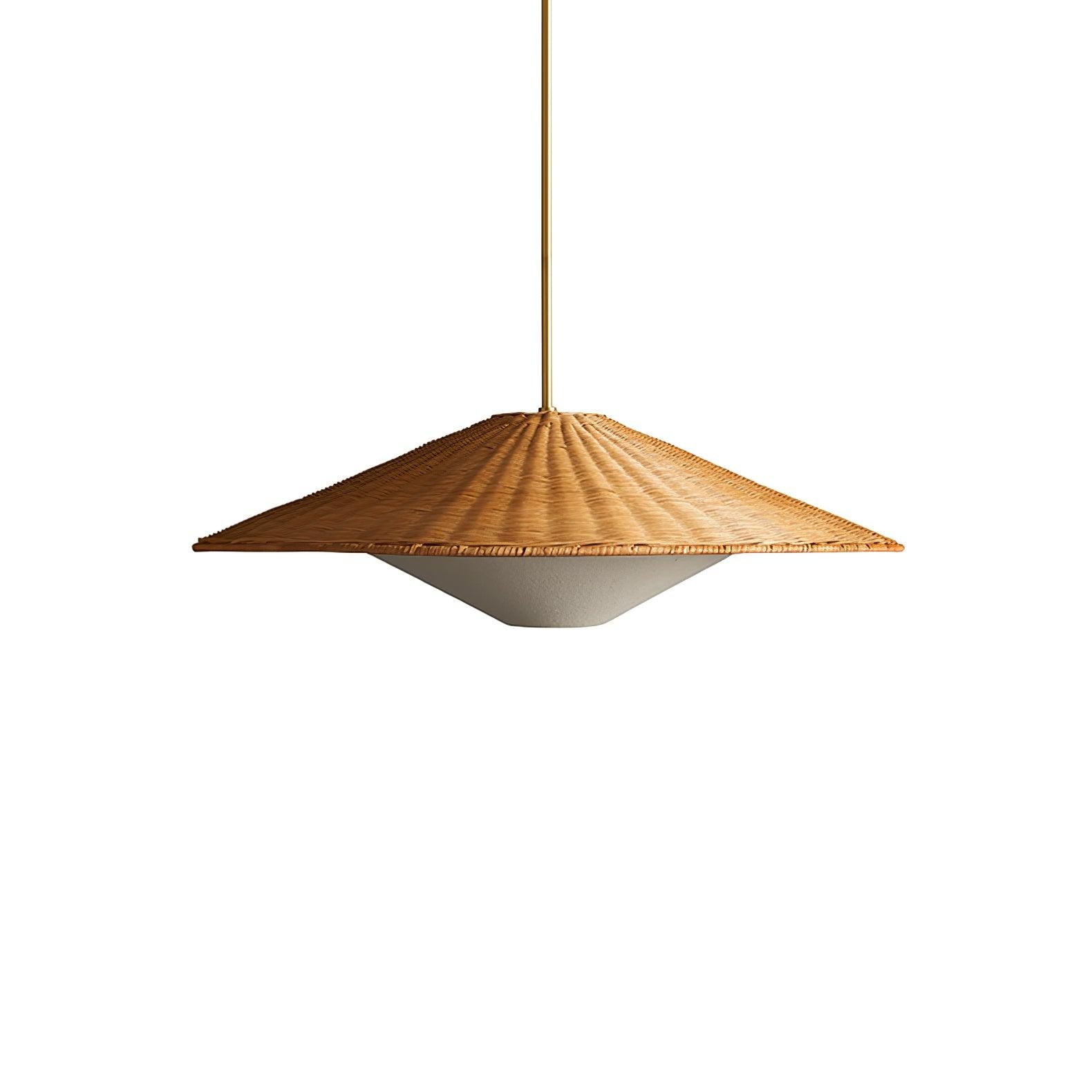 Rattan Hat Pendant Light Suitable For Living Room M29