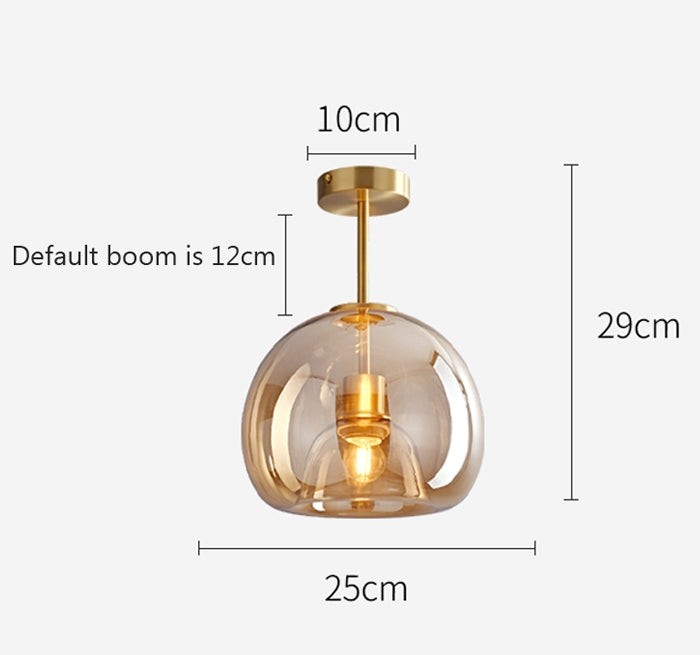 Retro Bubble Concave Glass Ceiling Lamp M104
