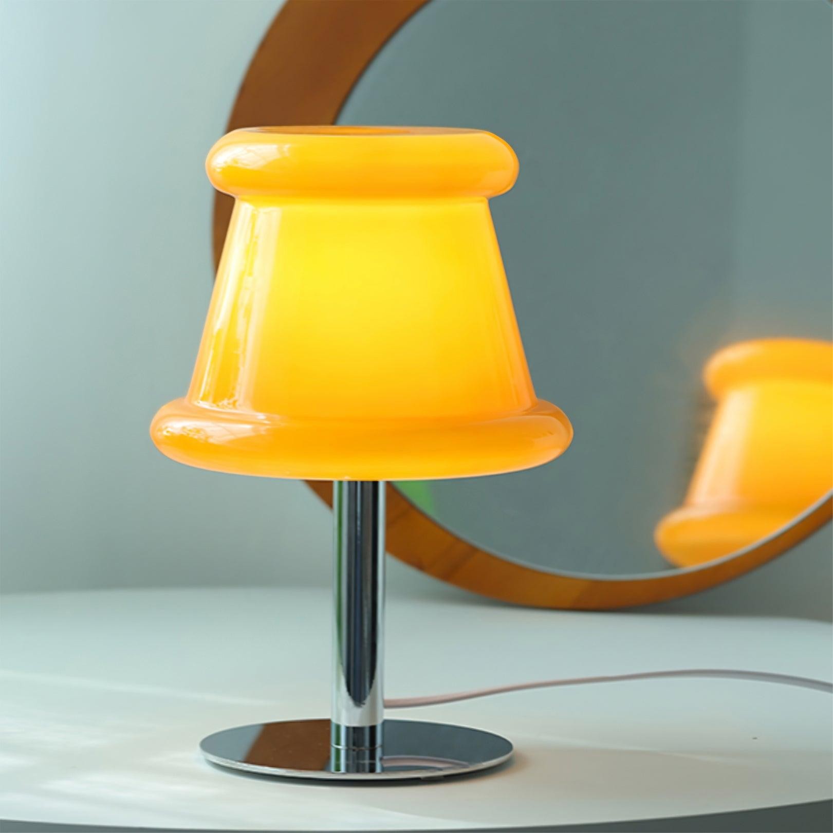 Cream Creative Irregular Cylindrical Table Lamp M49