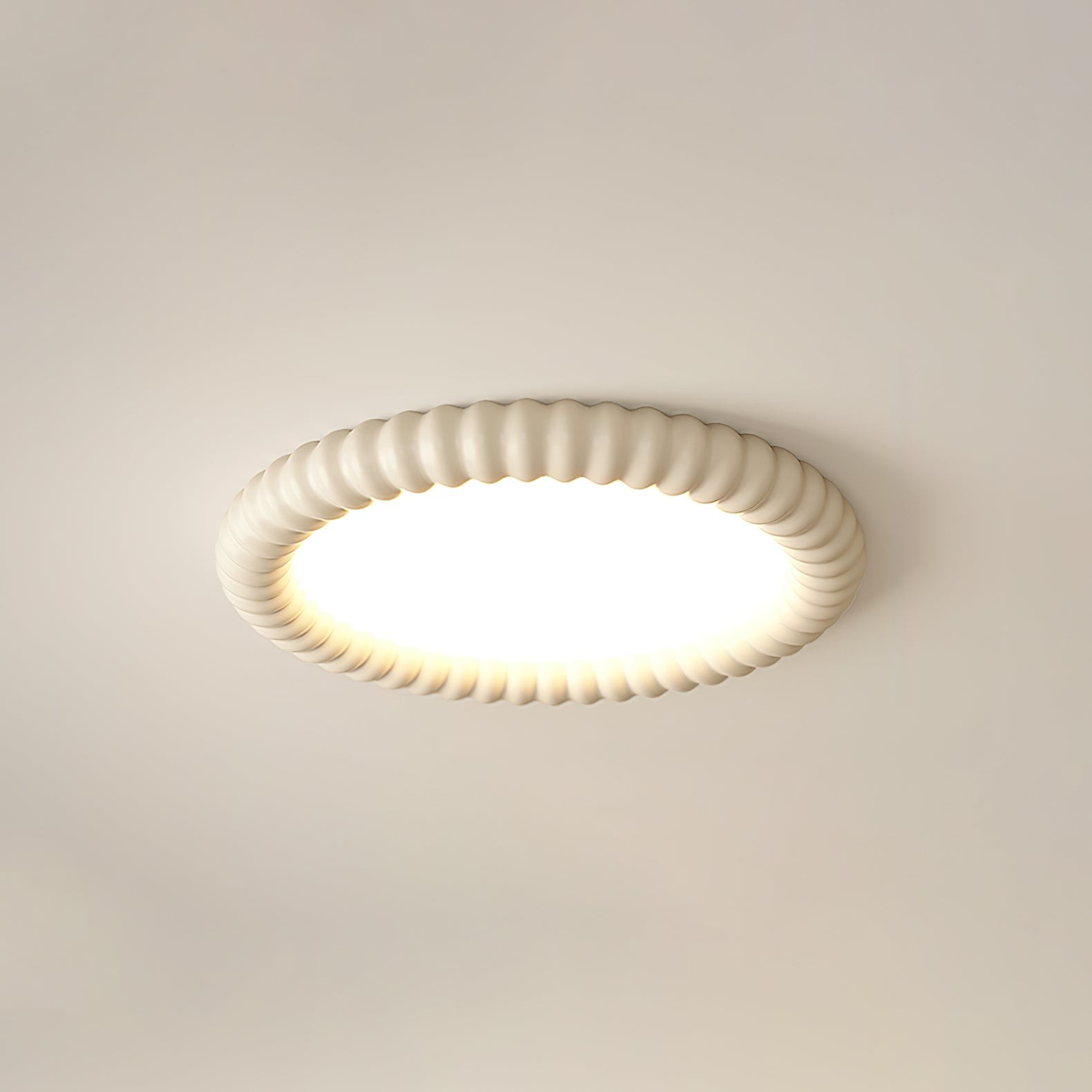 Cream Style Ripple Ring Ceiling Lamp M525