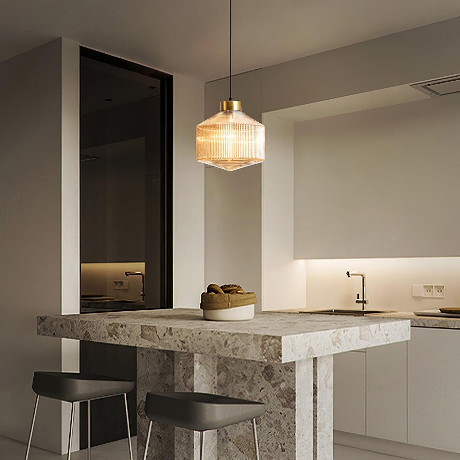 Striped Spinning Top Pendant Light M21