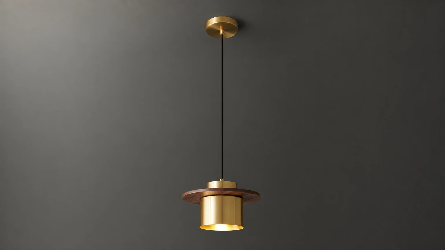 Lampa wisząca Bersi D353 pokazana w ciepłej scenie wnętrza