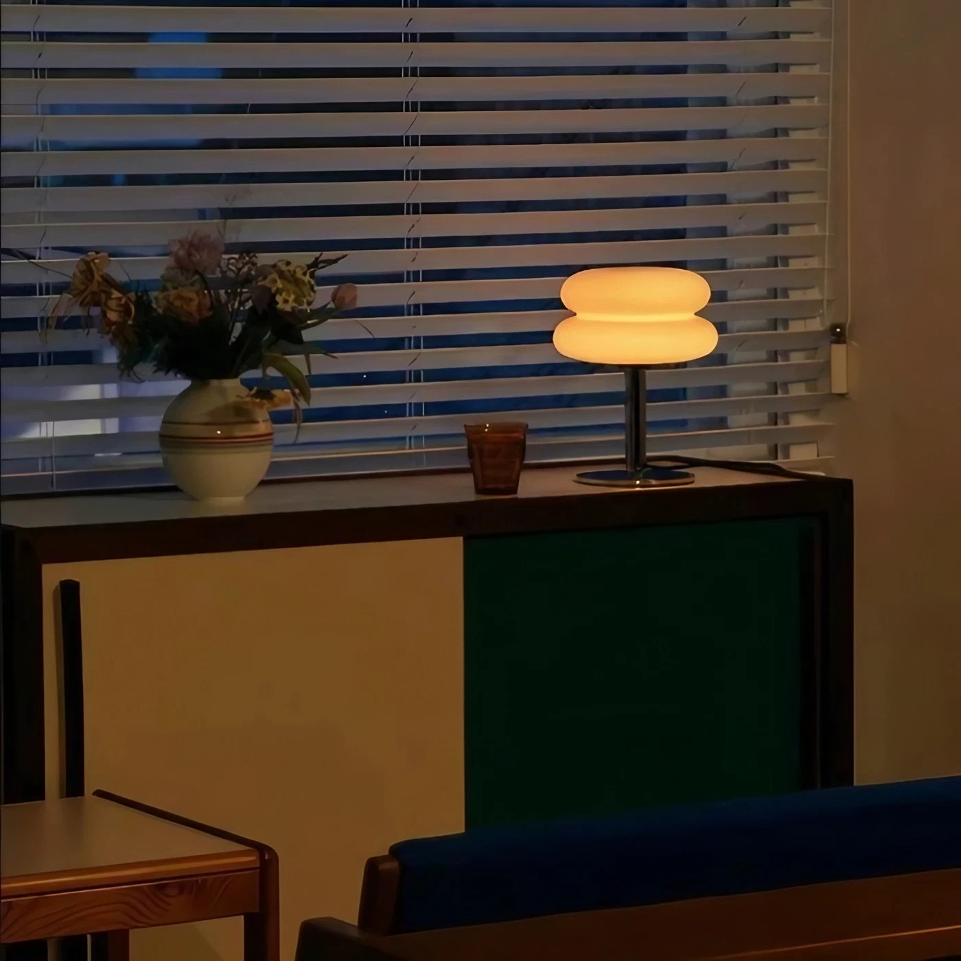 Bauhaus Lollipop Ripple Glass Table Lamp S18