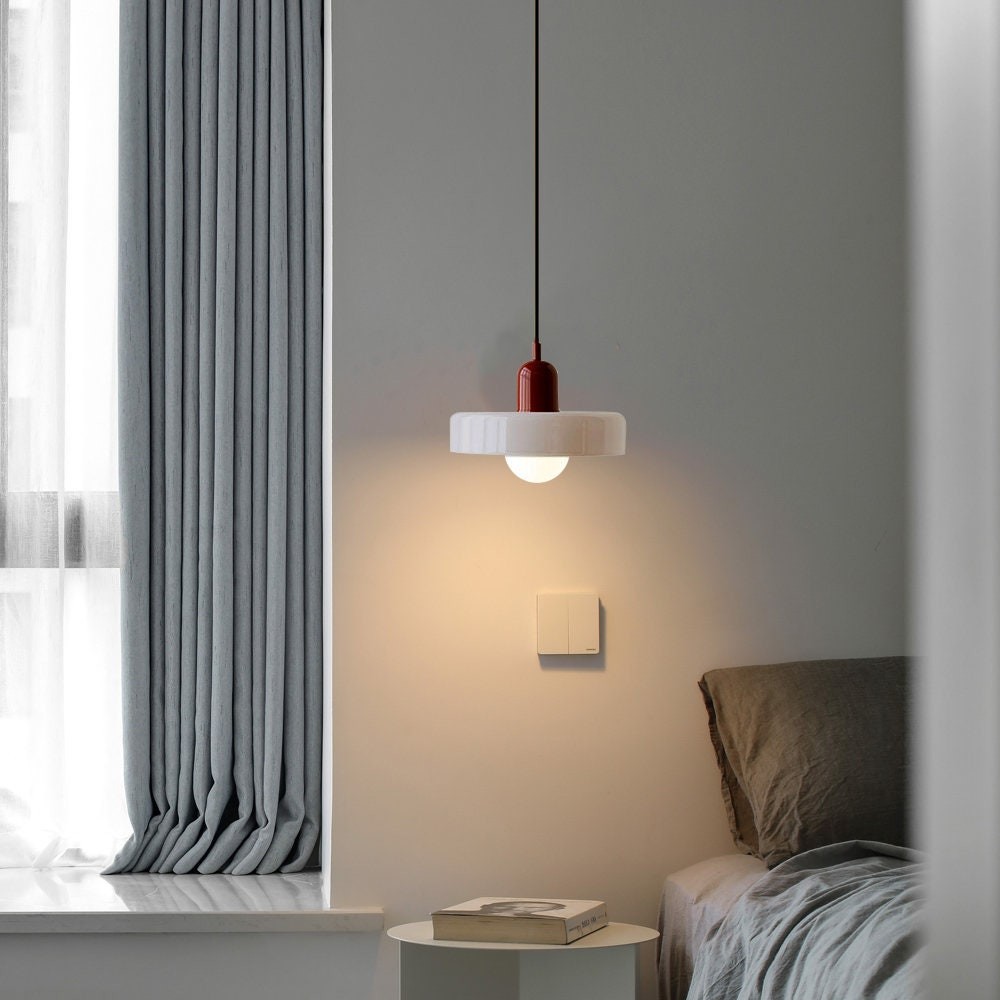 Morandi Glass Disc Orb Pendant Lamp S85