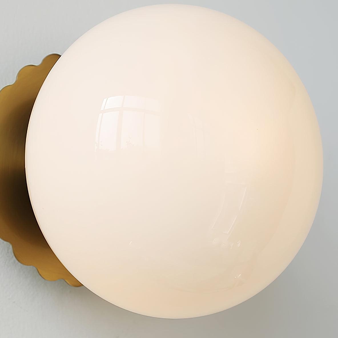 Bauhaus Cream Marshmallow Glass Wall Sconce S129