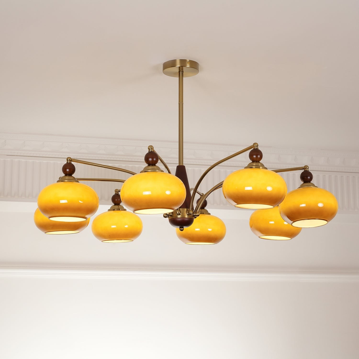 Vintage Multihead Persimmon Chandelier M431