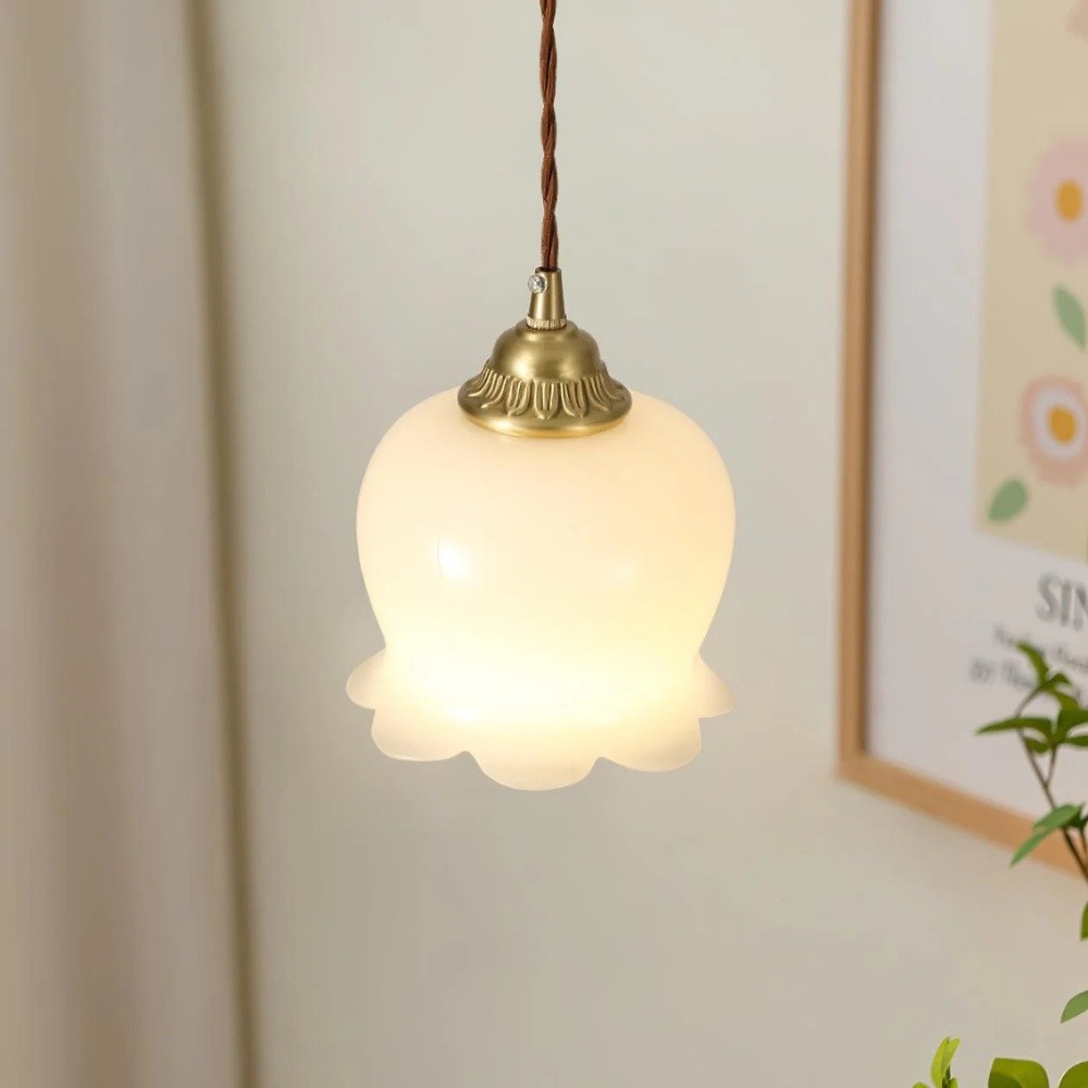 Nordic Milk Valley Flower Pendant Light S130