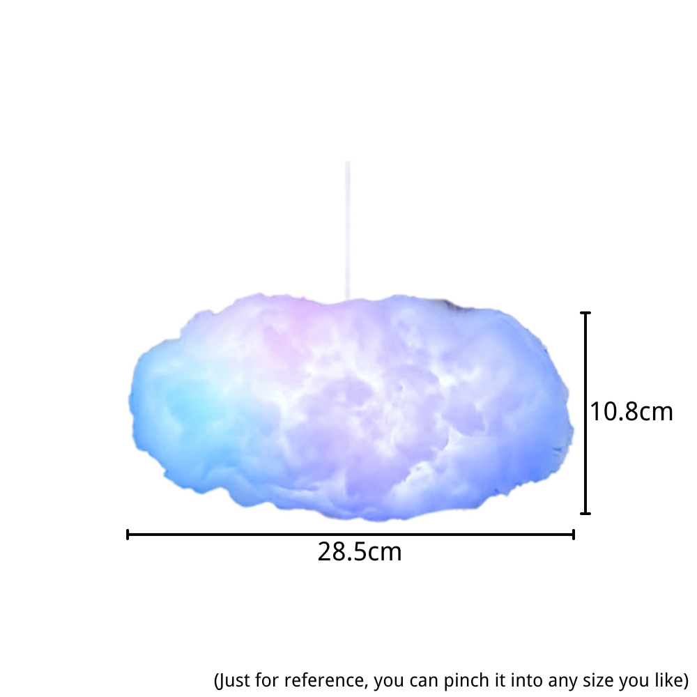 Schemat rozmiarów lampy wiszącej LED Creative RGB DIY Cloud