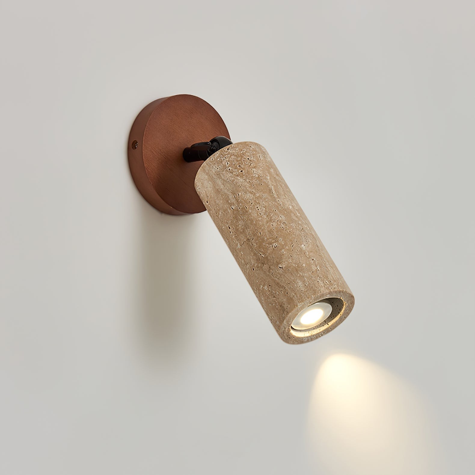 Wabi-Sabi Travertine Adjustable Wall Lamp M04