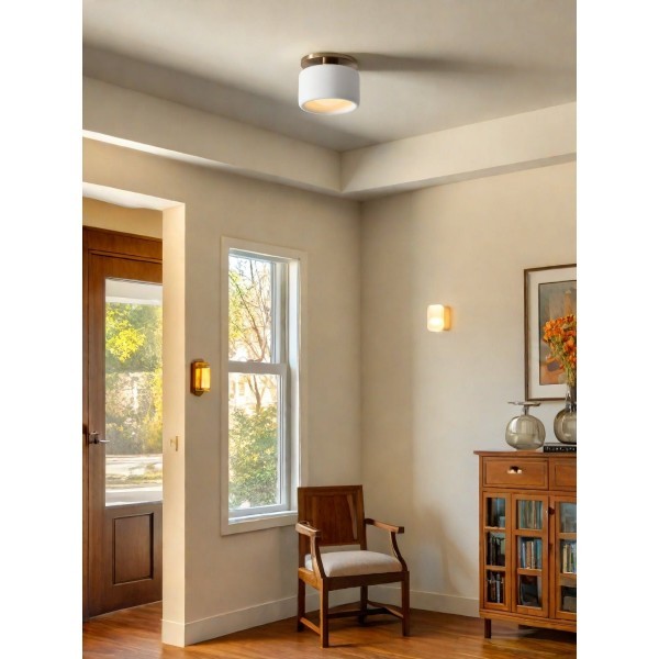 Cerova Elegant Round Porcelain Flush Mount Ceiling Light T165