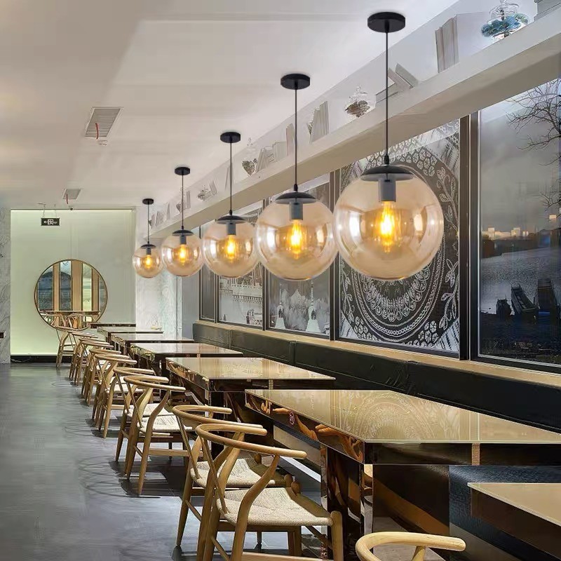 Glass Ball Pendant Light
