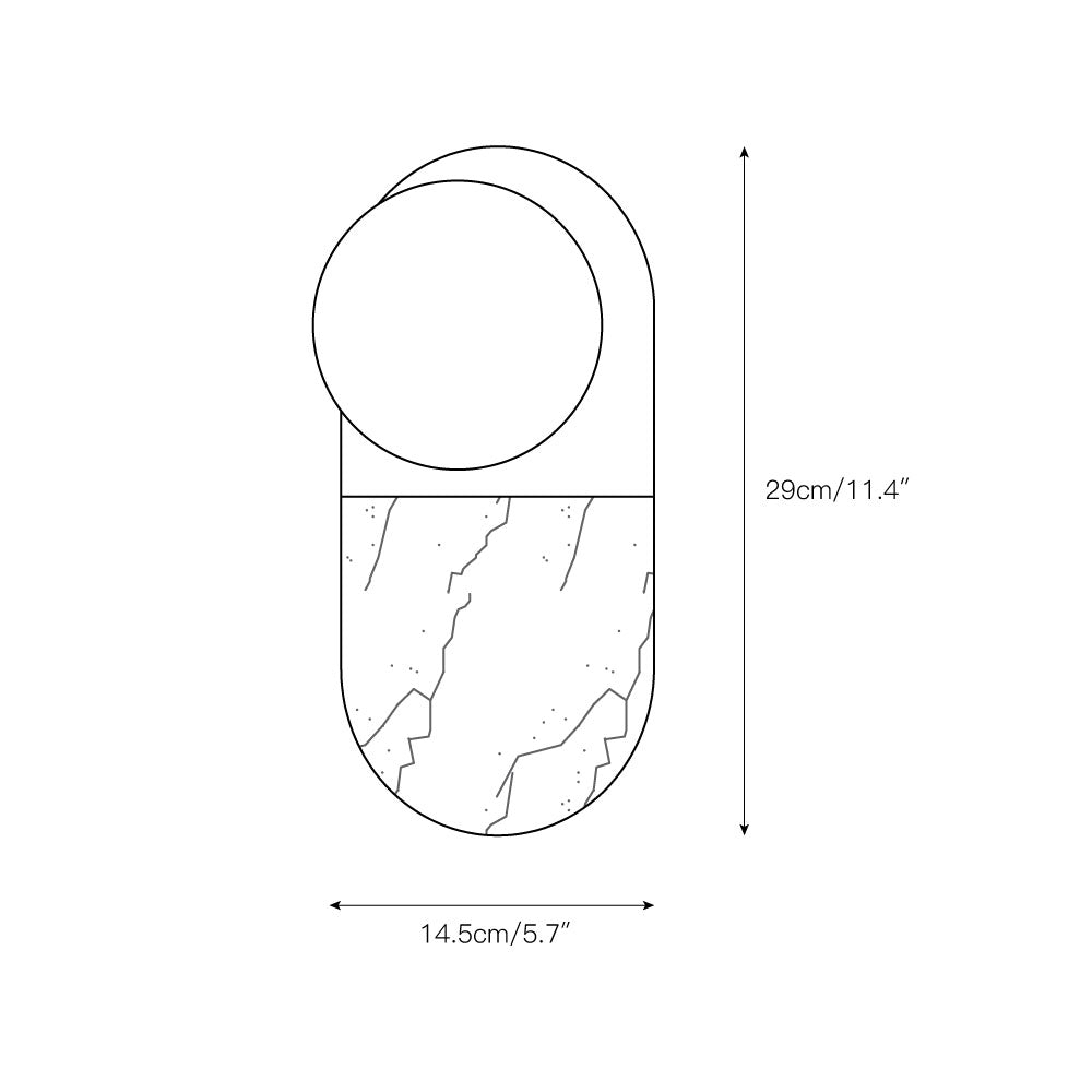 Pfaffikon Marble Sconce D564