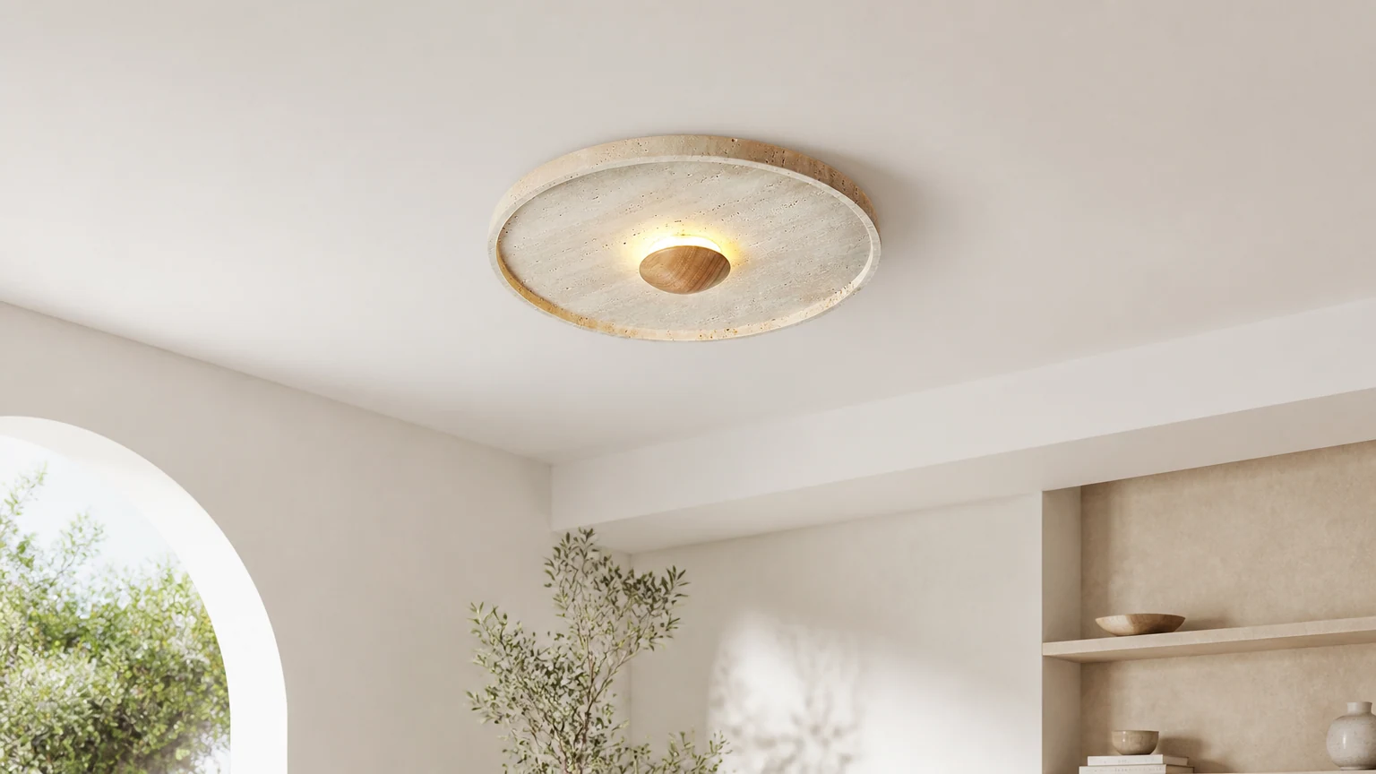 Lampa sufitowa Marvello D156 w spokojnej scenerii wnętrza