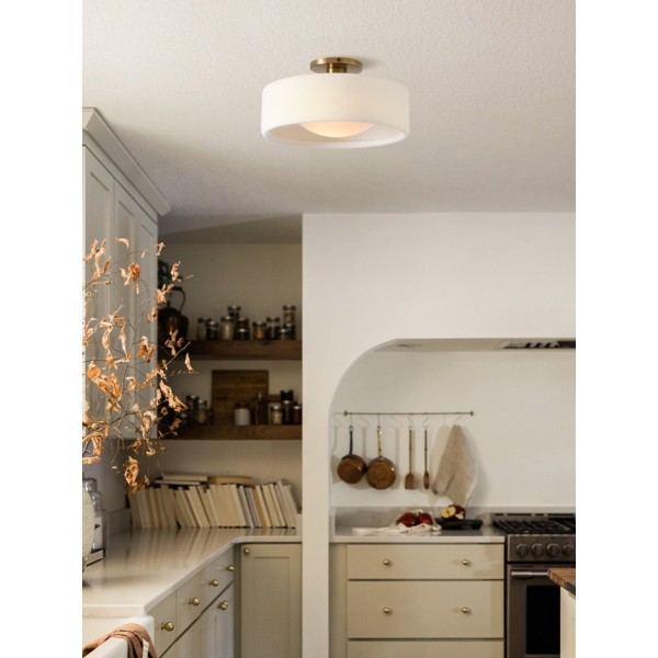 Cerova Elegant Round Porcelain Flush Mount Ceiling Light T165