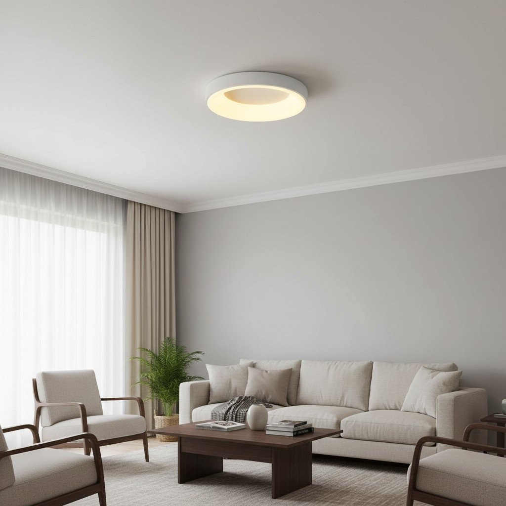 Lumiflexa Modern Round Ceiling Light Acrylic Shade for Bedroom and Hallways T523