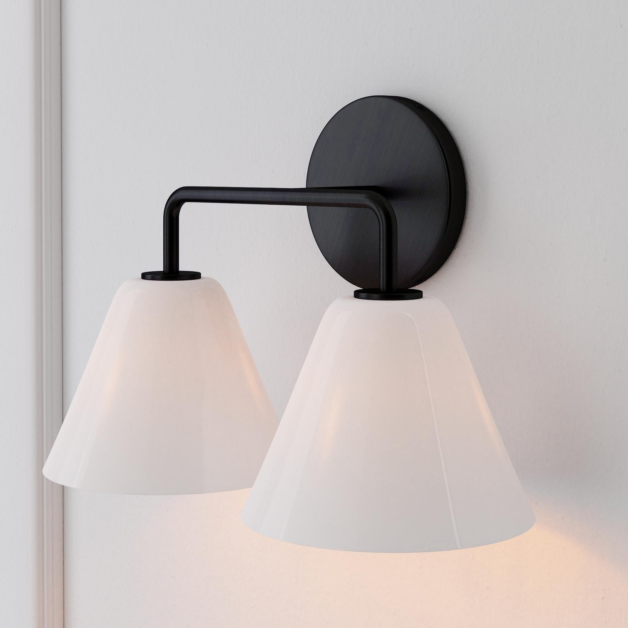 Conica Cone Wall Sconce - 1, 2, 3-Light Modern Glass Lighting T235