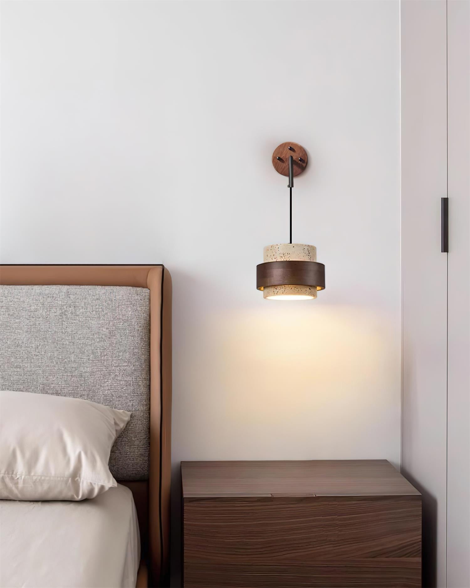 Cole Travertine Wall Lamp D70
