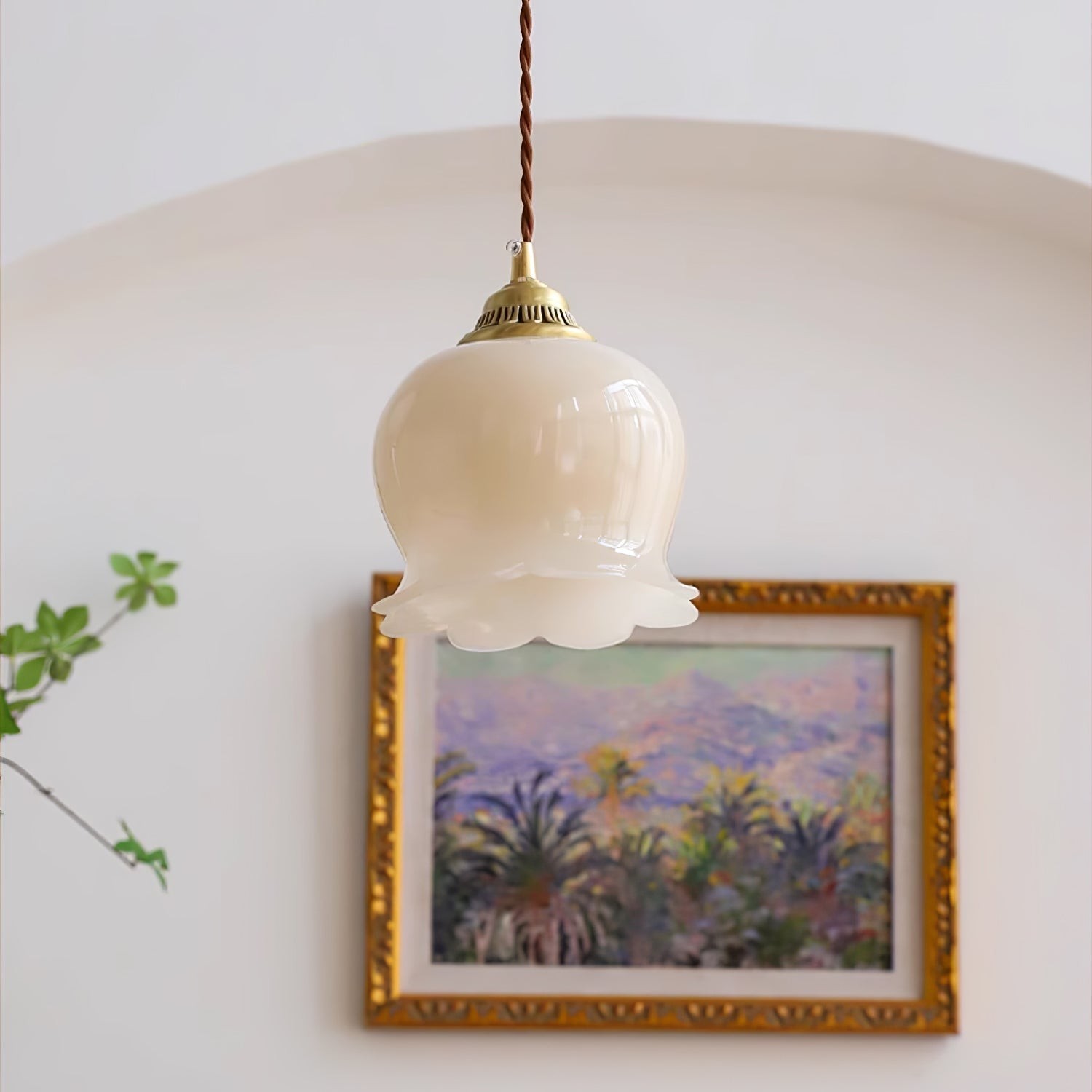 Traditional Glass Flower Pendant Lamp M316