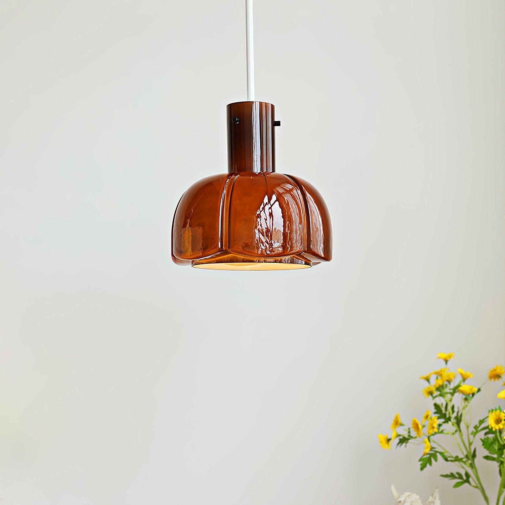 Medieval Style Glass Bud Pendant Lamp M457
