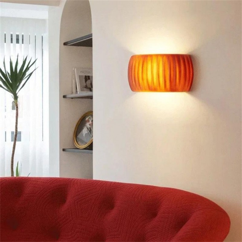 Modern Cream Style Resin Fluted Wall Lamp S150