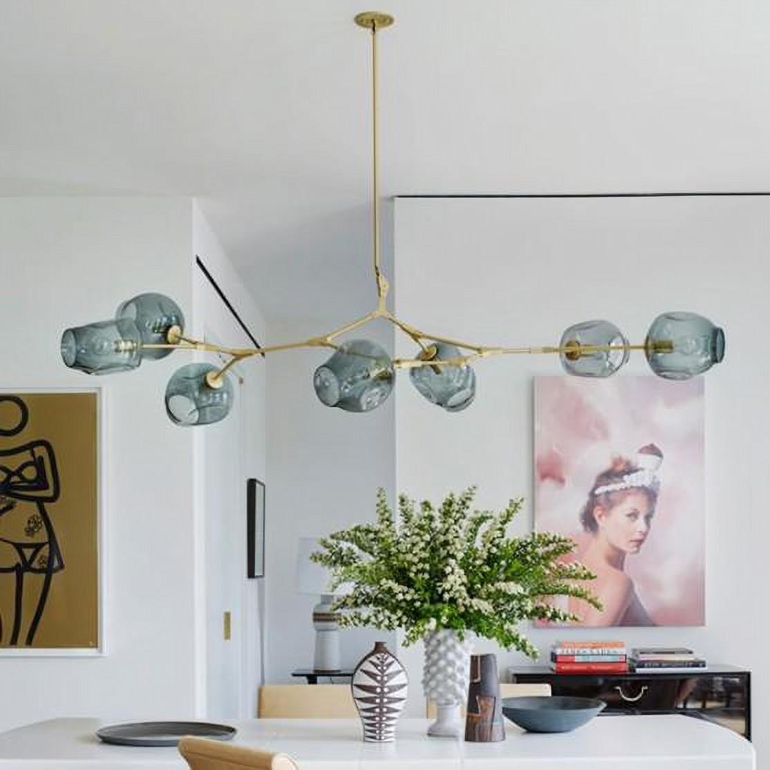 Asymmetrical Articulated Globe Branching Bubble Chandelier