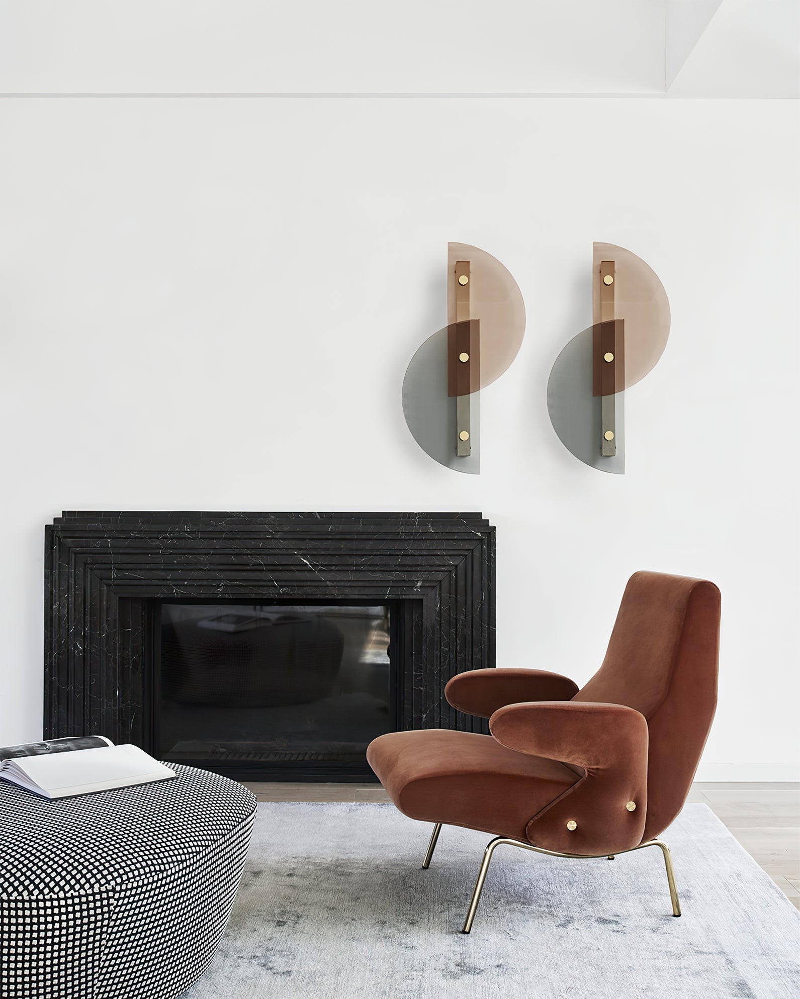 Simple Fan-Shaped Glass Arc Wall Lamp M121