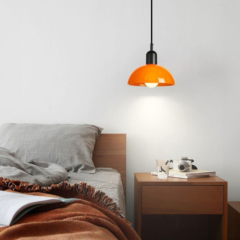 Bauhaus Stained Bowl Glass Pendant Light S164