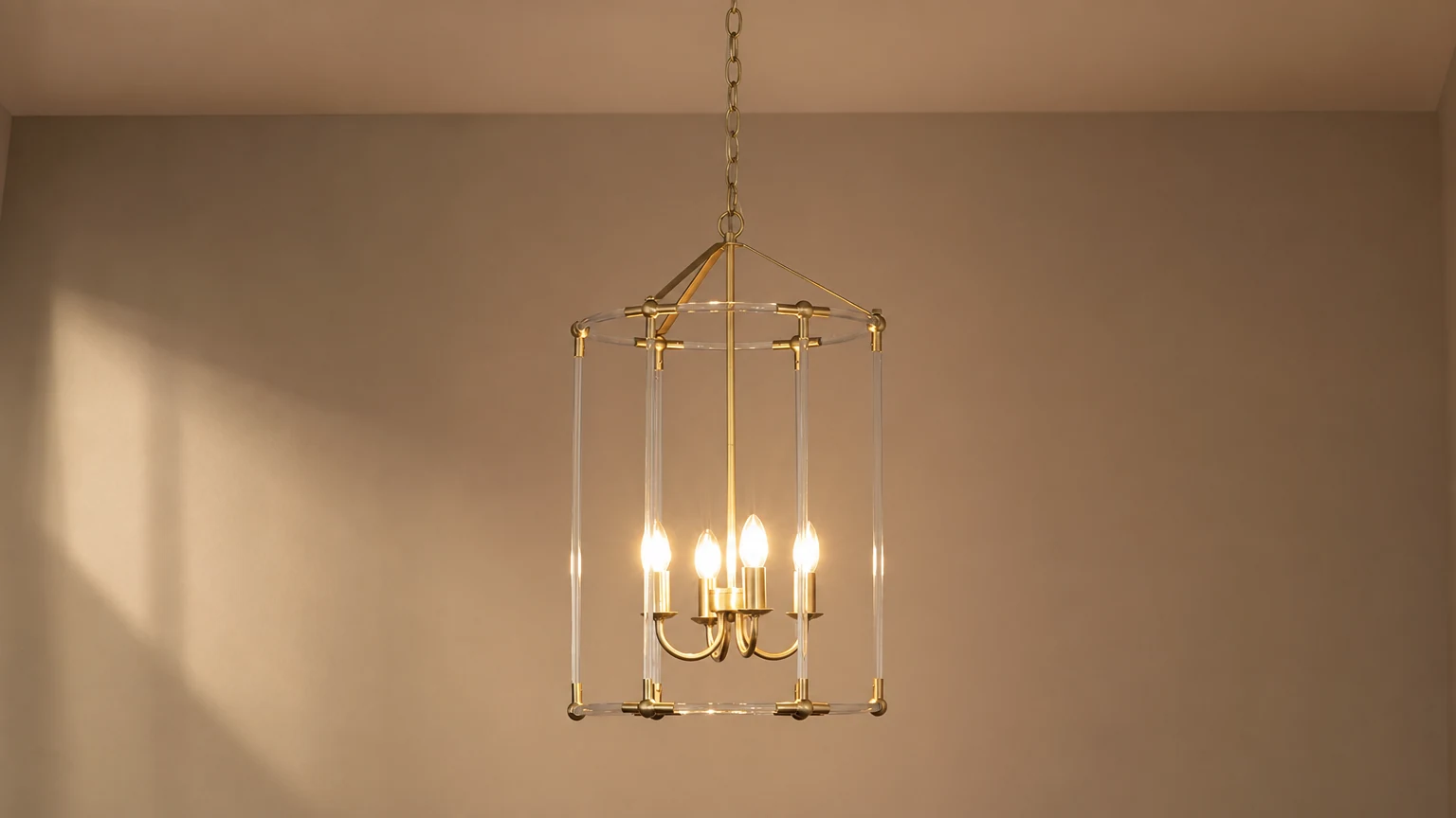 Minimalism Cage Pendant Light in a horizontal room setting