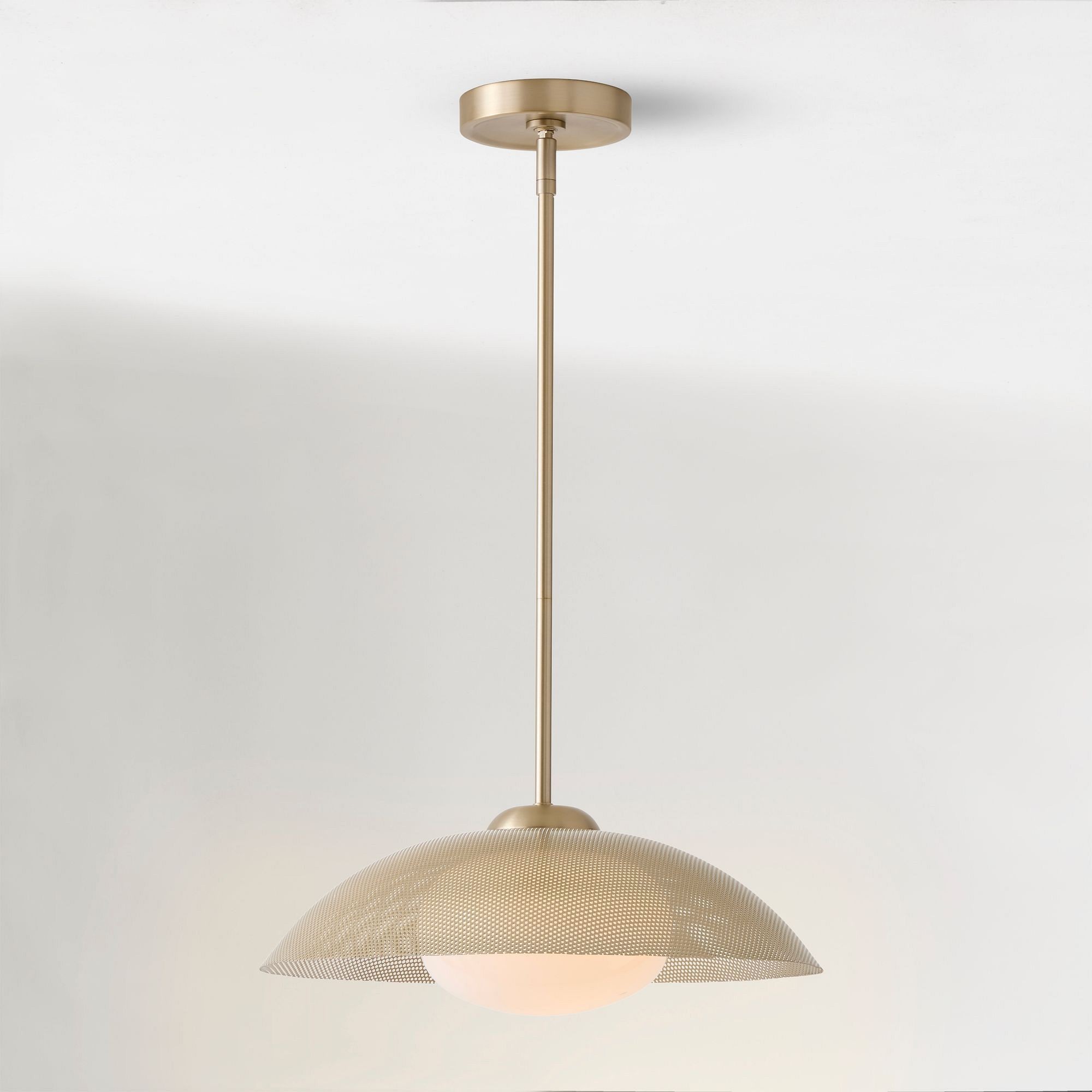 Elorina Pendant Light - Perforated Metal Shade, Champagne Bronze T042