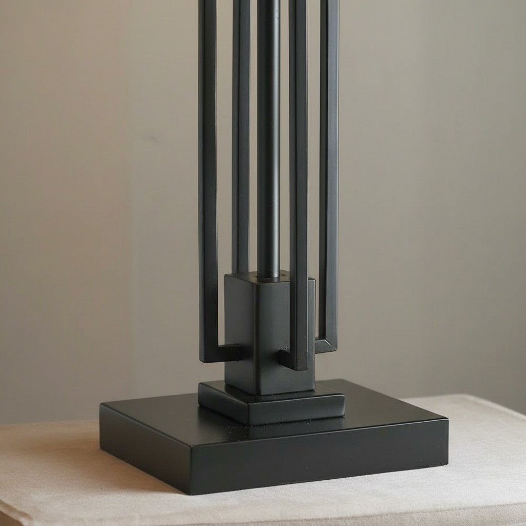 Culletto Stained-Glass Rectangular Table Lamp - Artisan Look for Bedrooms and Hallways T646