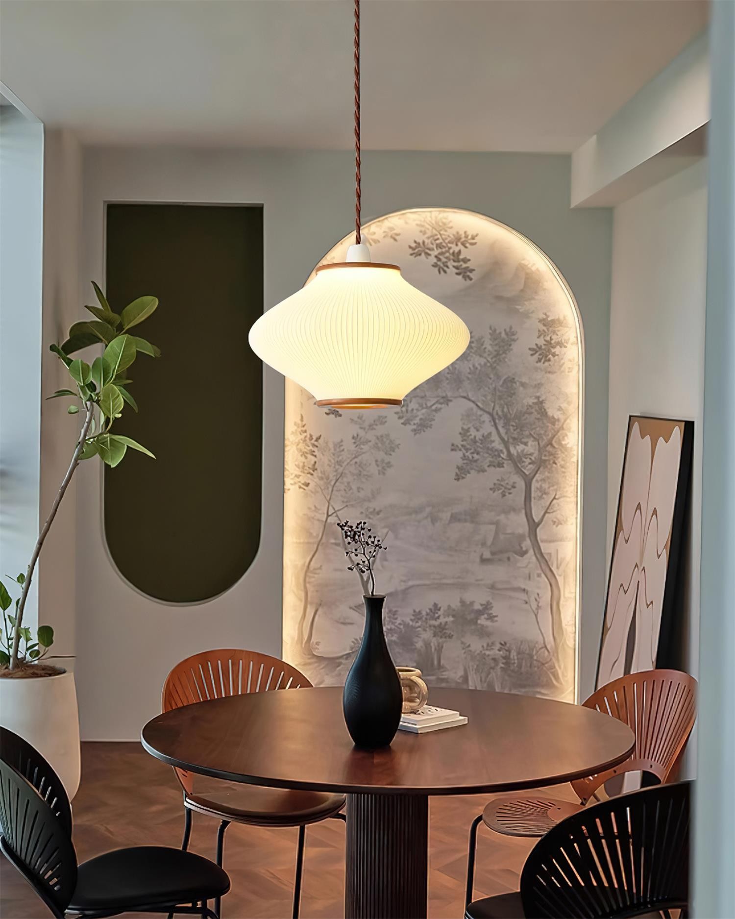 French Style Pine Bell Pendant Lamp M359