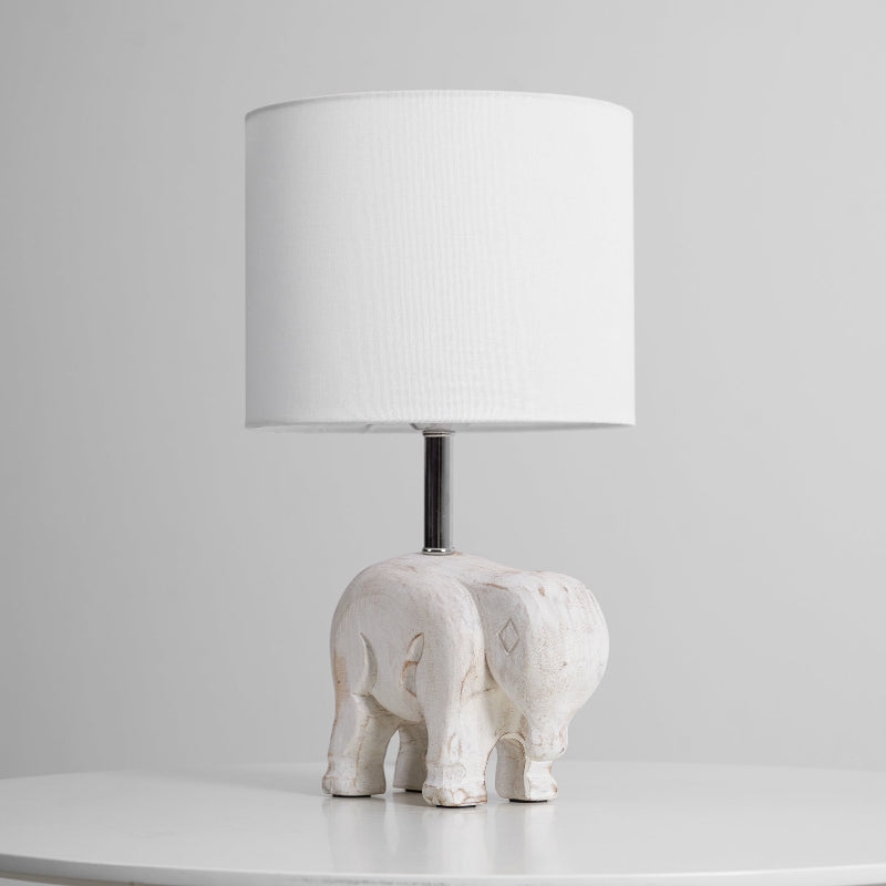 Carved Wood Animal Table Lamp D521