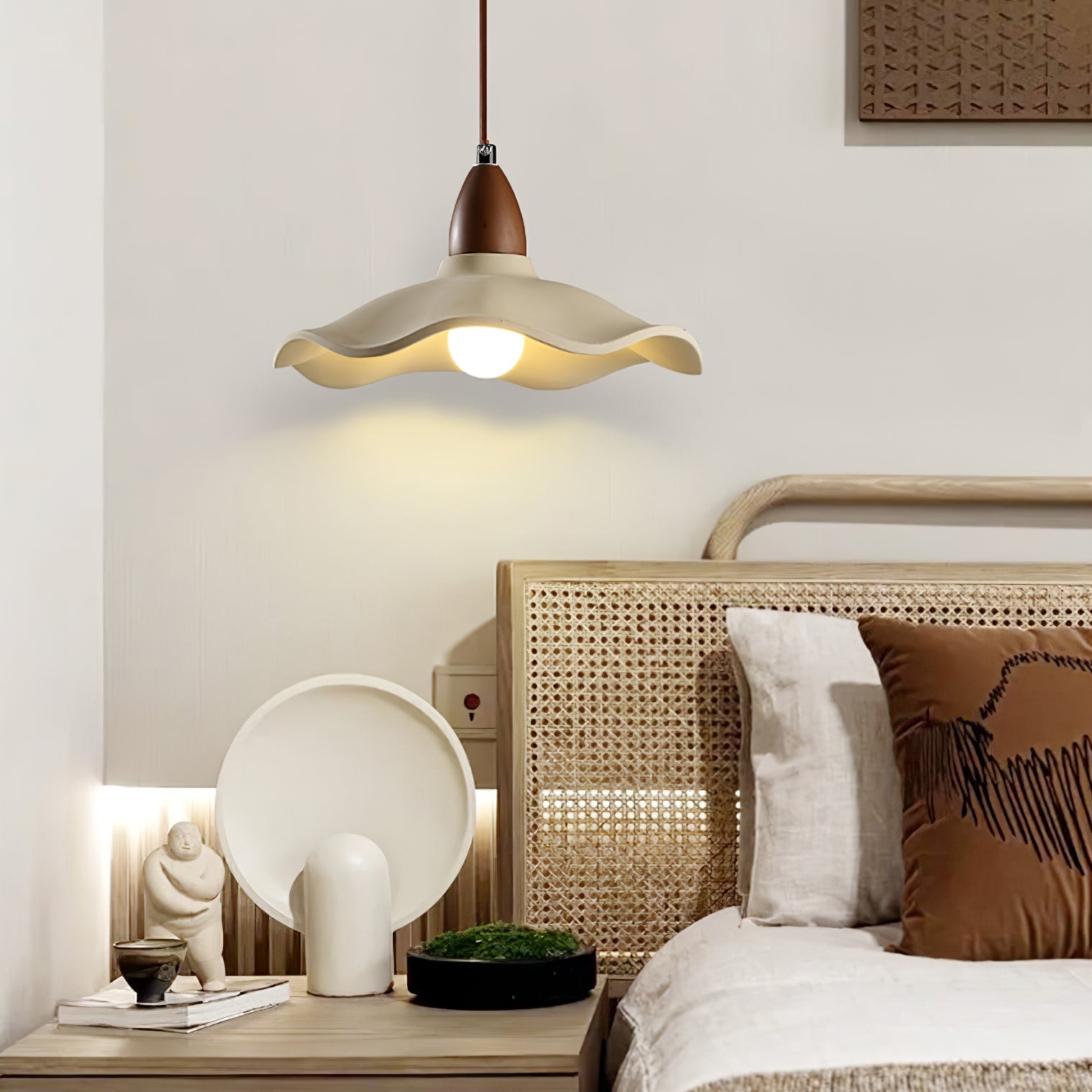 Japanese Wabi-Sabi Style Cement Wave Pendant Lamp M80