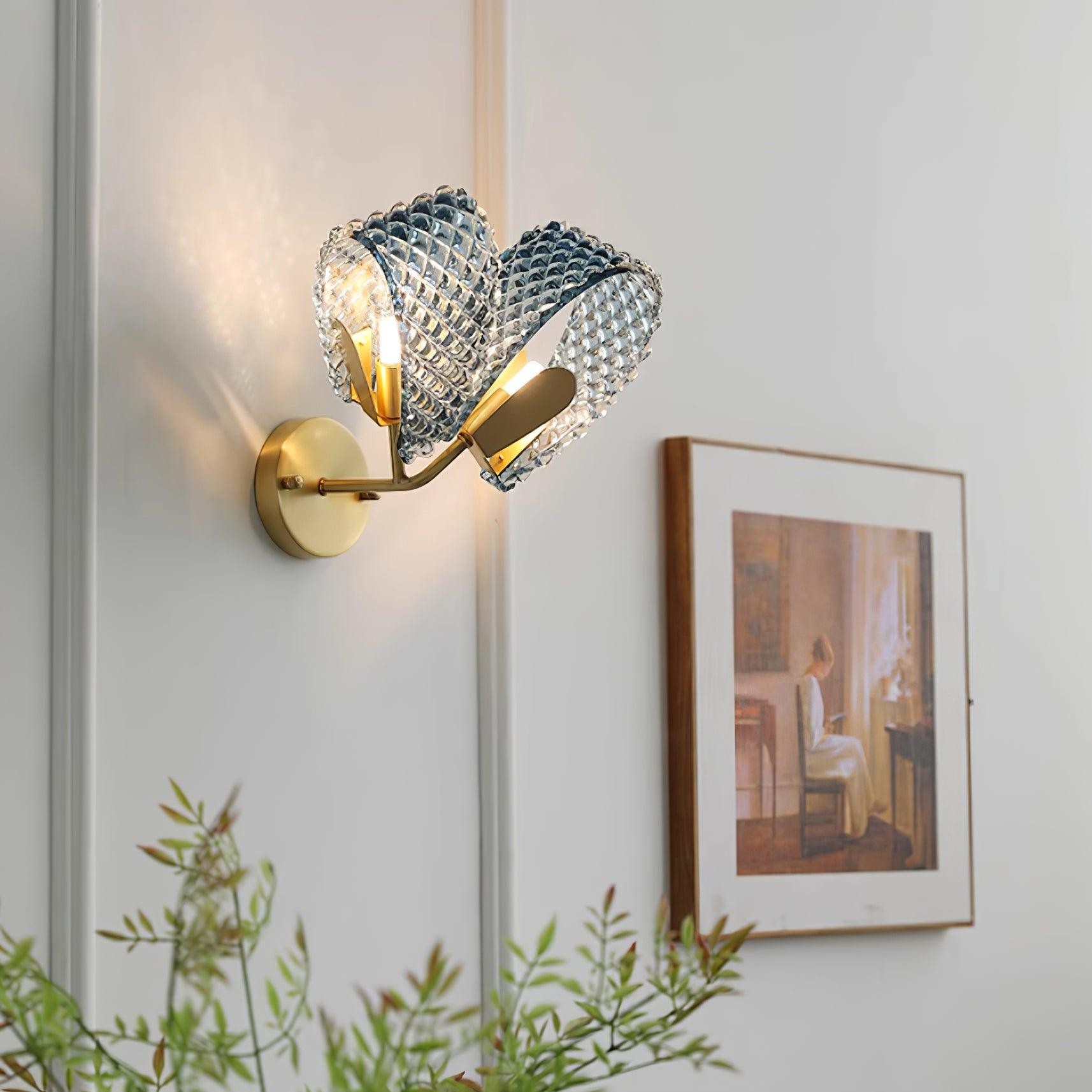 Creative Light Luxury Blue Ribbon Wall Lamp M283