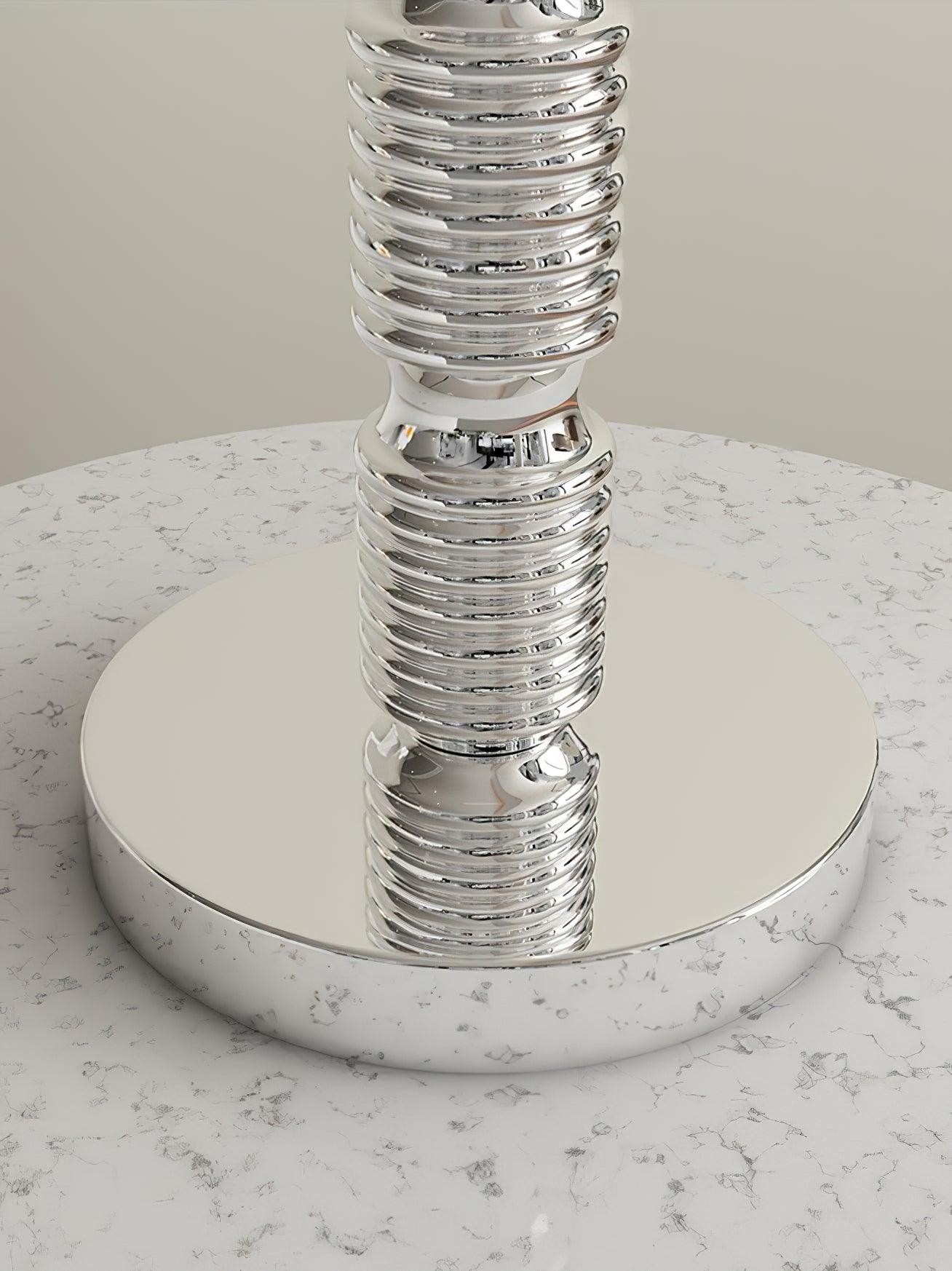 Nordic Iron Round Shade Pleated Base Table Lamp M360