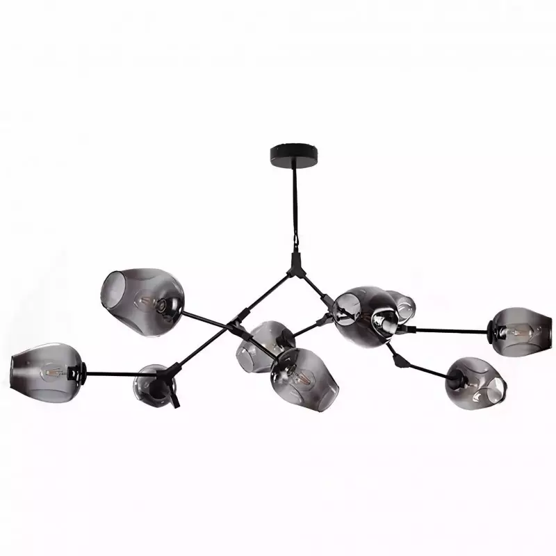 Asymmetrical Articulated Globe Branching Bubble Chandelier
