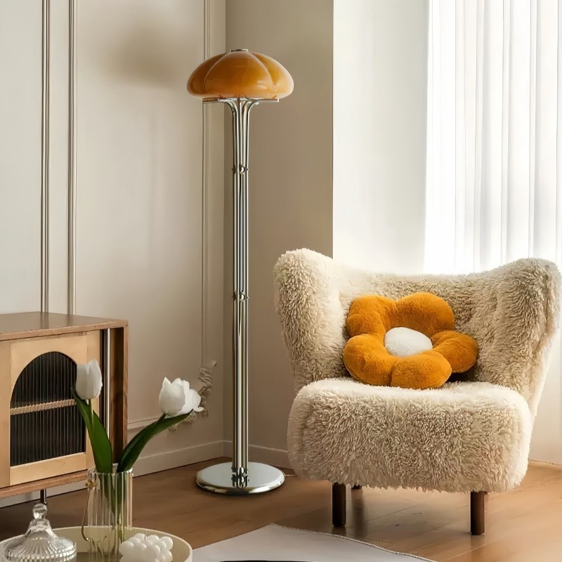 Pumpkin Glass Floor Lamp M278