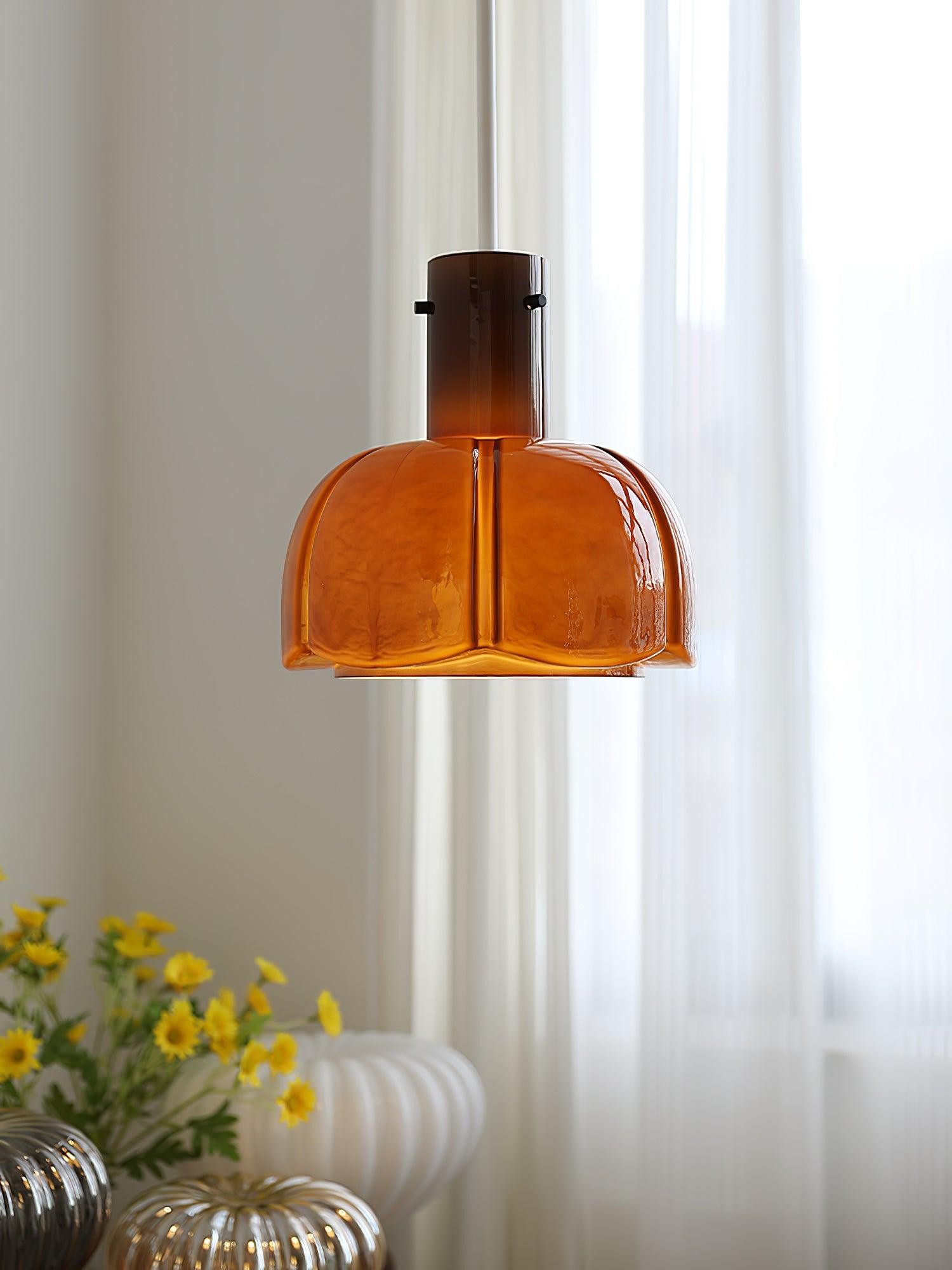 Medieval Style Glass Bud Pendant Lamp M457
