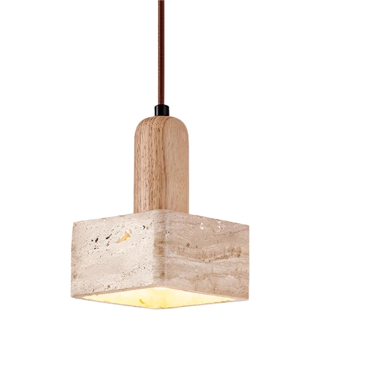Travertine Square Pendant Light D933