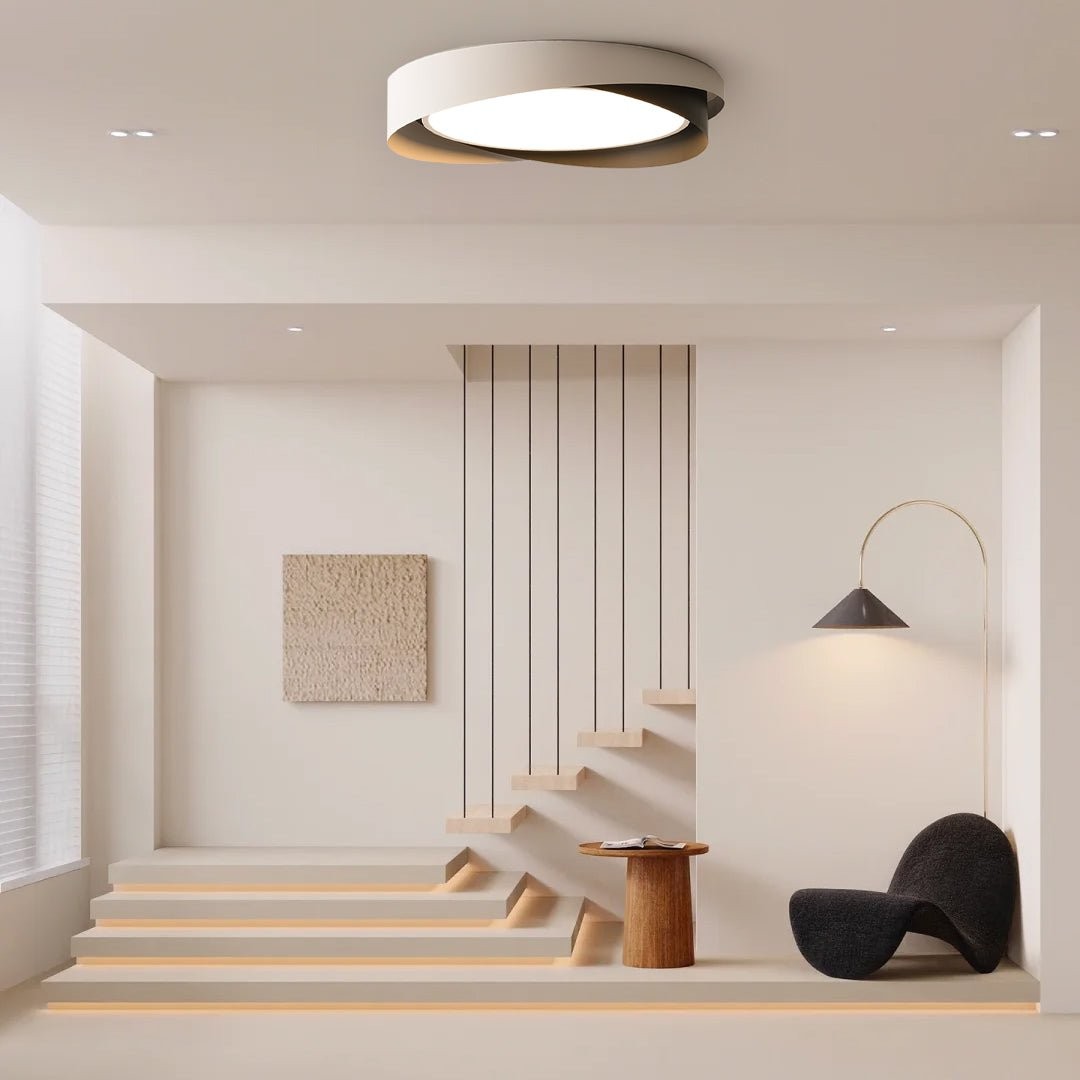 Nordic Style Modern Minimalist Wave Pattern Ceiling Lamp M528