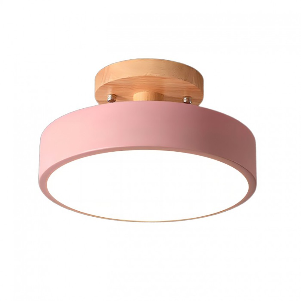 Nordic Macaroon Wooden Round Ceiling Lamp S82