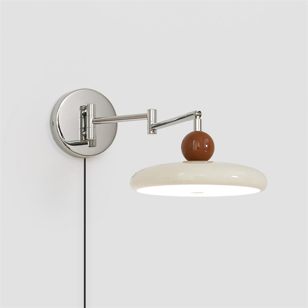Swing Arm Bedside Plug In Wall Lamp M244