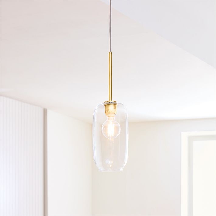 Lumivelle Pebble Pendant Light - Adjustable Glass Shade - Modern Lighting T243